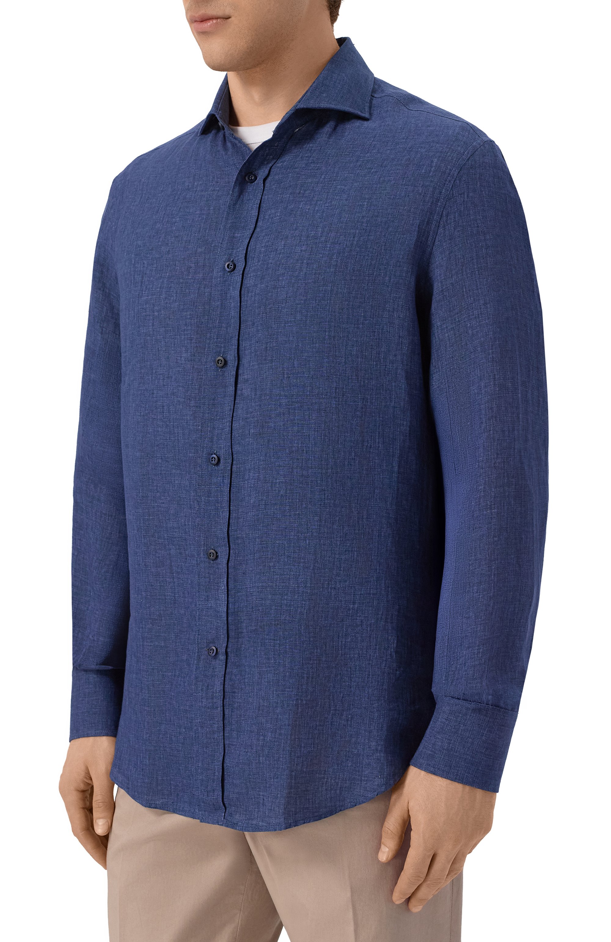 Льняная рубашка BRUNELLO CUCINELLI, арт. MF6300028, фото 3