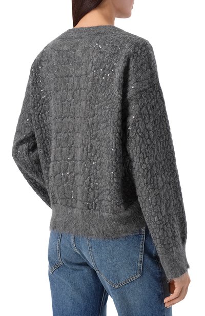 Свитер из шерсти и кашемира BRUNELLO CUCINELLI, арт. MBP240400P, фото 4