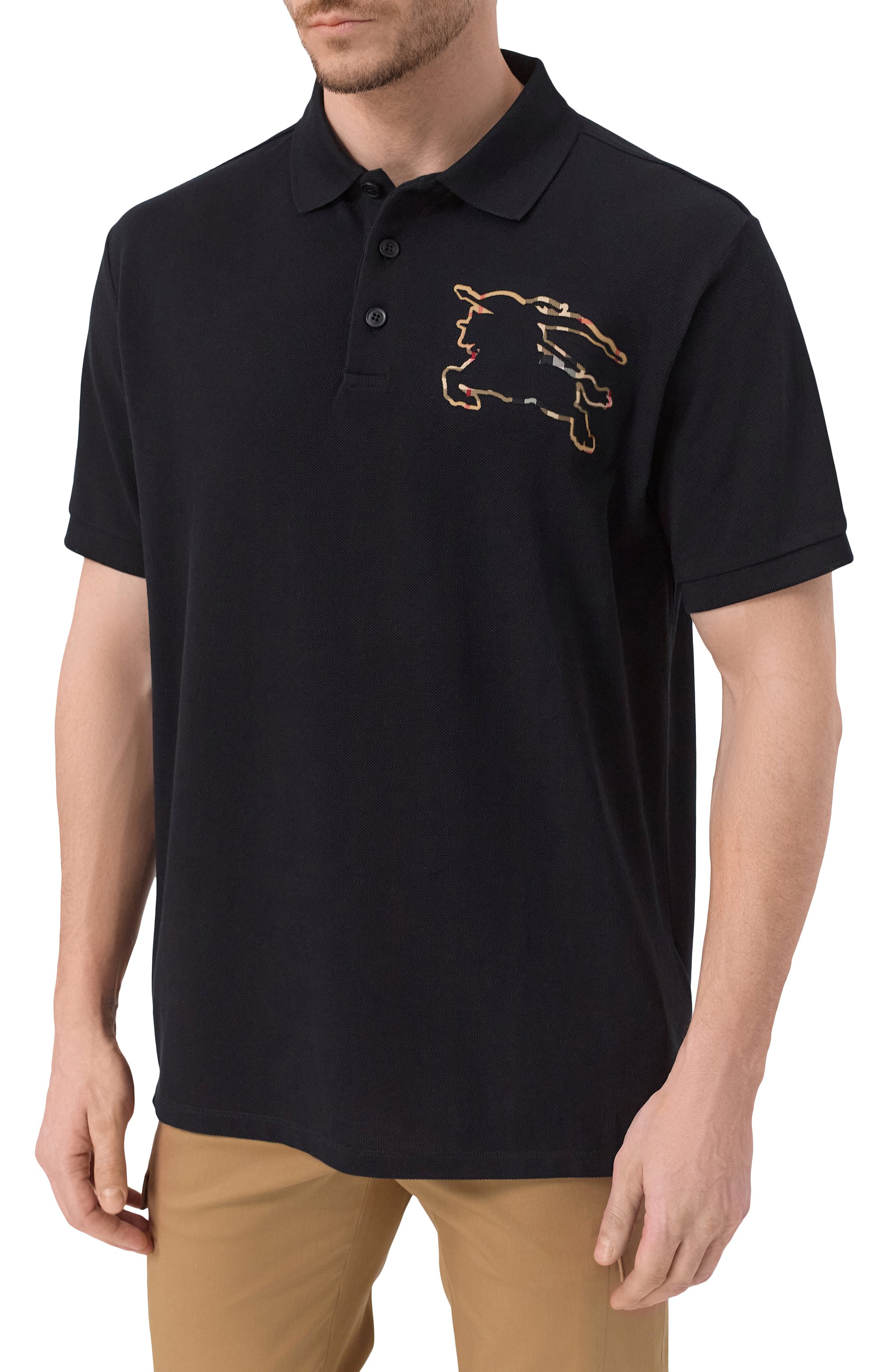 Хлопковое поло BURBERRY, арт. 8070682, фото 3