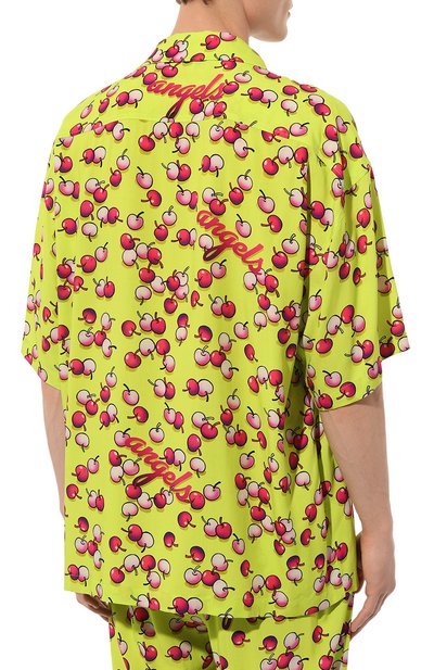 Рубашка из вискозы PALM ANGELS, арт. PMGG007F24FAB001, фото 4