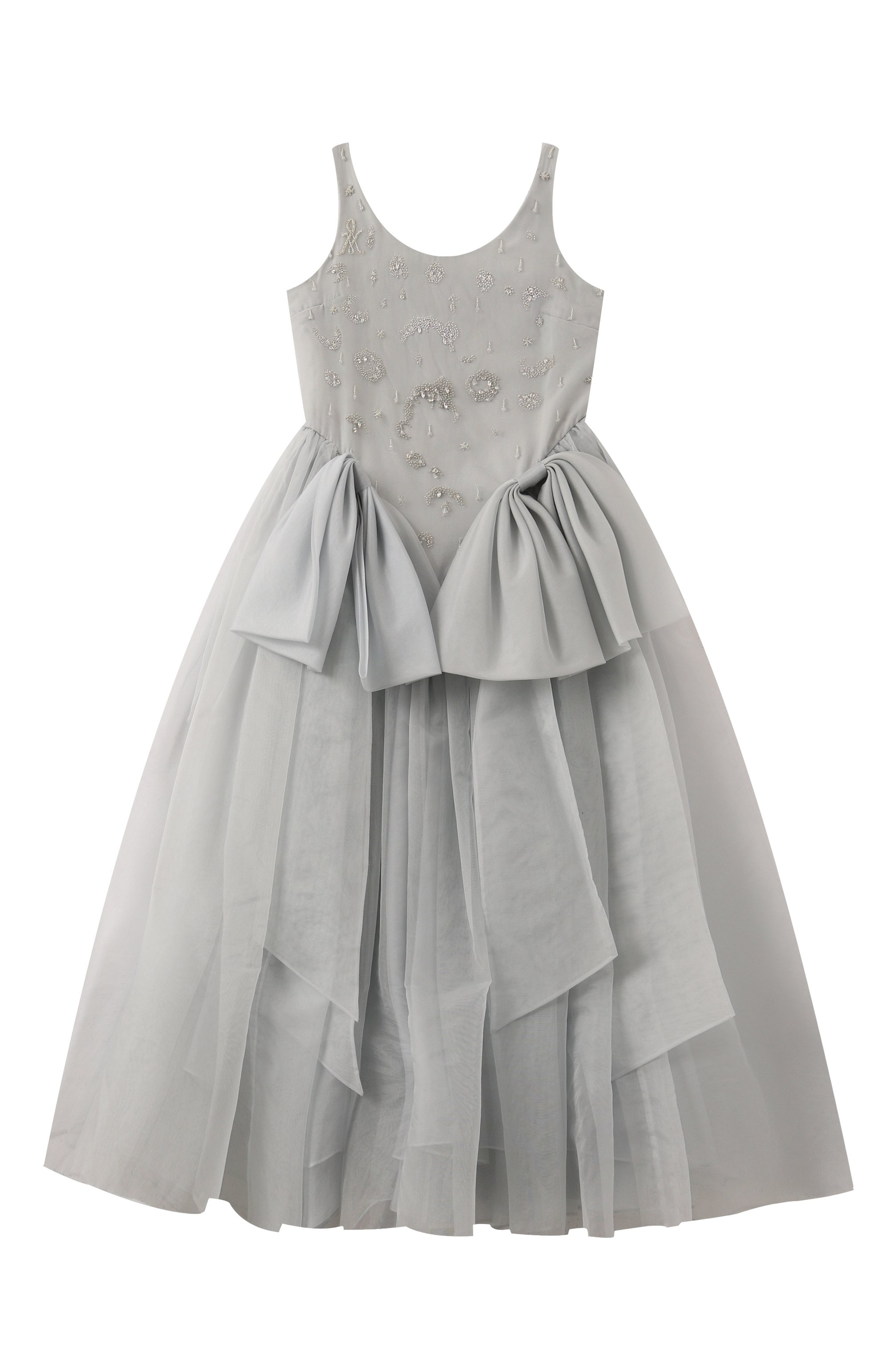 Платье MAISON AVA тёмно-голубого цвета по цене 68150 руб., арт. MA-FW24-G32/6Y-10Y, фото 1 Платье MAISON AVA, арт. MA-FW24-G32/6Y-10Y, фото 1