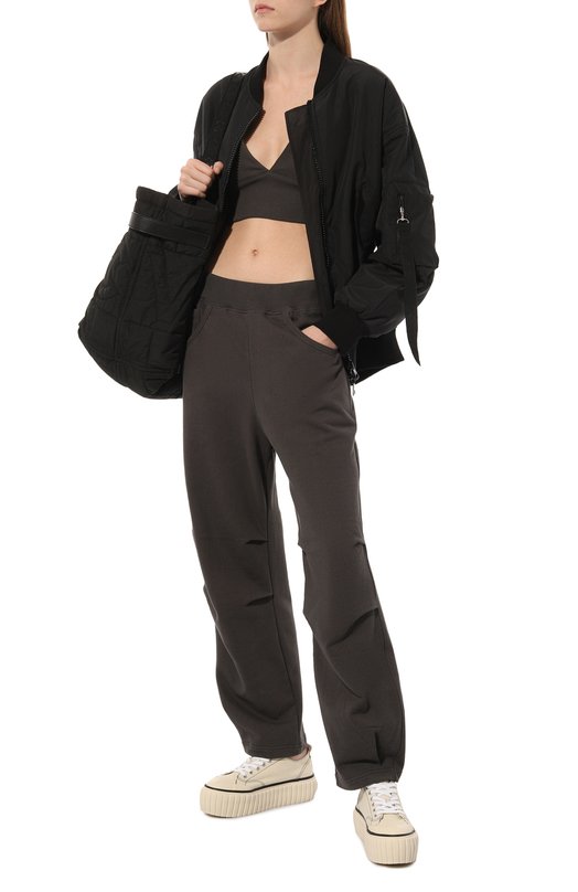 Хлопковый бра-топ Drae Серый, фото 2