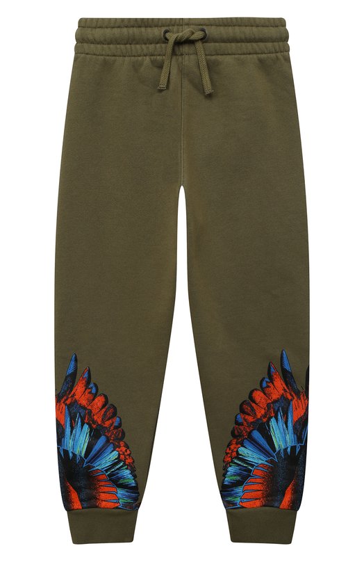 

Хлопковые джоггеры Marcelo Burlon Kids of Milan, Хаки