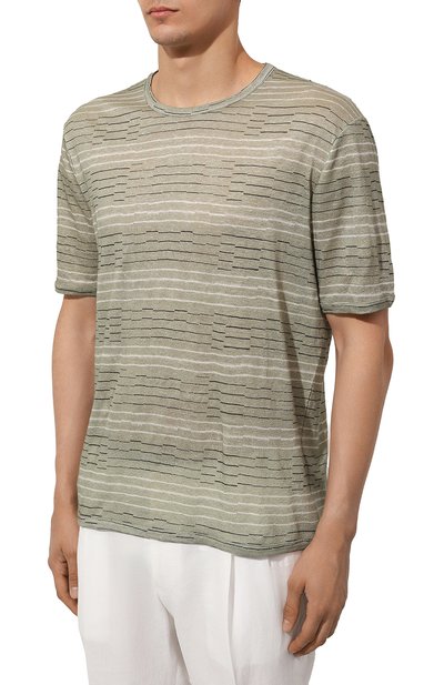 Льняная футболка GIORGIO ARMANI, арт. GM000301/TE11562, фото 3