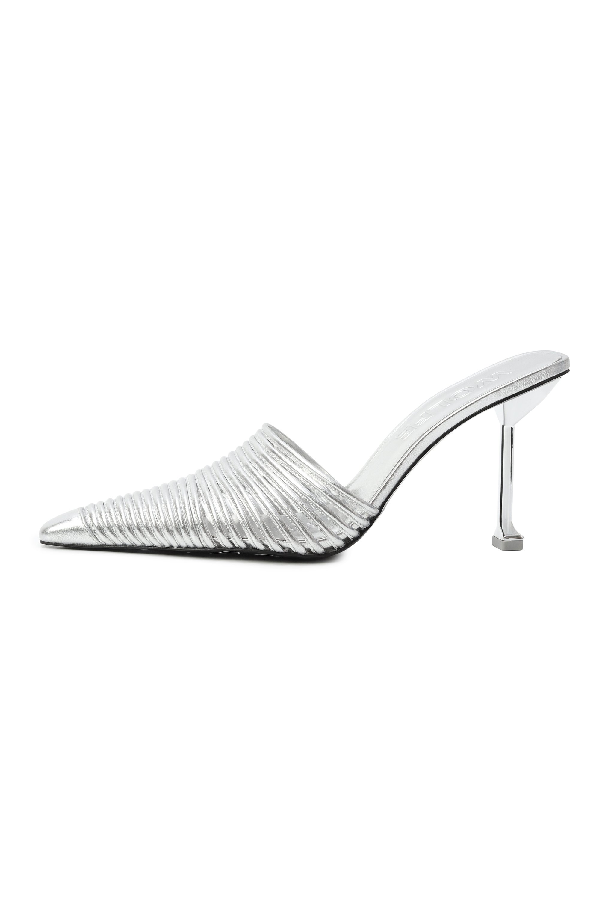 Кожаные мюли chromed NAKED WOLFE, арт. CHR0MED/LEATHER, фото 4