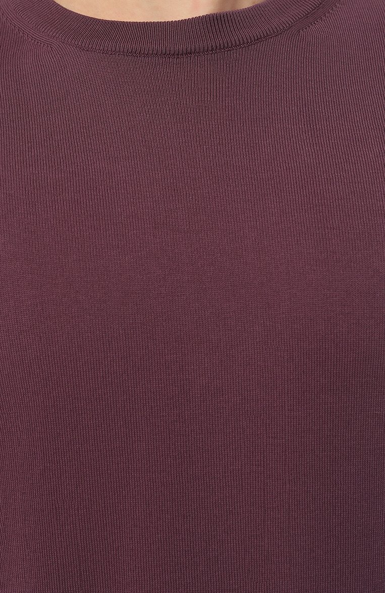 Мужской хлопковый джемпер CANALI фиолетового цвета, арт. C0012/MK00145 | Фото 5 (Материал внешний: Хлопок; Длина (для топов): Стандартные; Рукава: Длинные; Драгоценные камни: Проставлено; Материал сплава: Проставлено; Принт: Без принта; Вырез: Круглый; Стили: Кэжуэл; Мужское Кросс-КТ: Джемперы)