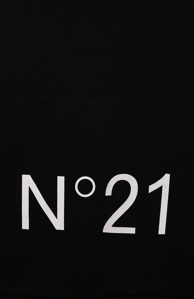 Хлопковое худи N21 черного цвета по цене 9950 руб., арт. N21893/N0154, фото 3 Хлопковое худи N21, арт. N21893/N0154, фото 3