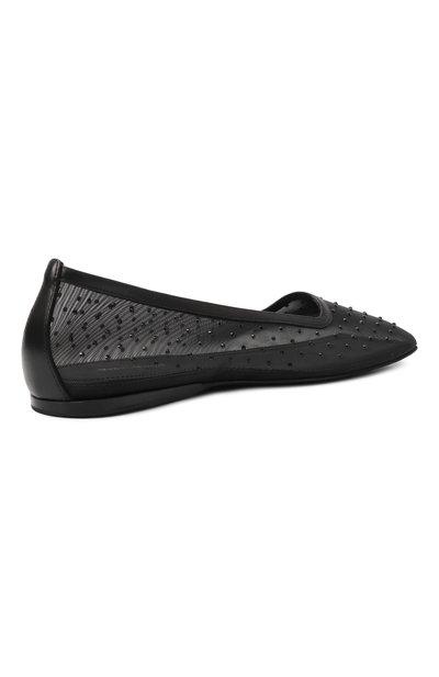 Текстильные балетки kiki MATTIA CAPEZZANI, арт. W461/RETE+NAPPA/BLACK BLACK STRASS, фото 5