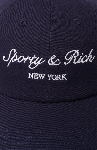 Хлопковая бейсболка SPORTY AND RICH, арт. AC10175300BL106, фото 3