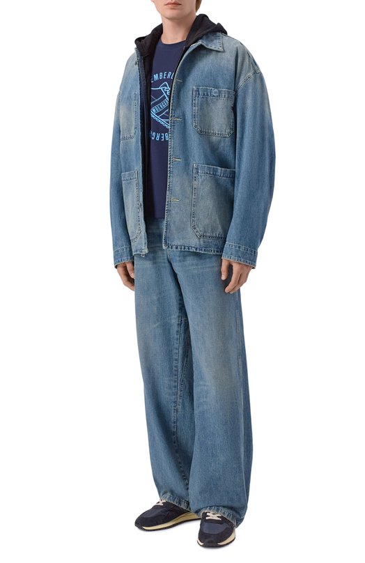 Хлопковая футболка Dirk Bikkembergs BMT1578 Синий  BMT1578 Фото 2