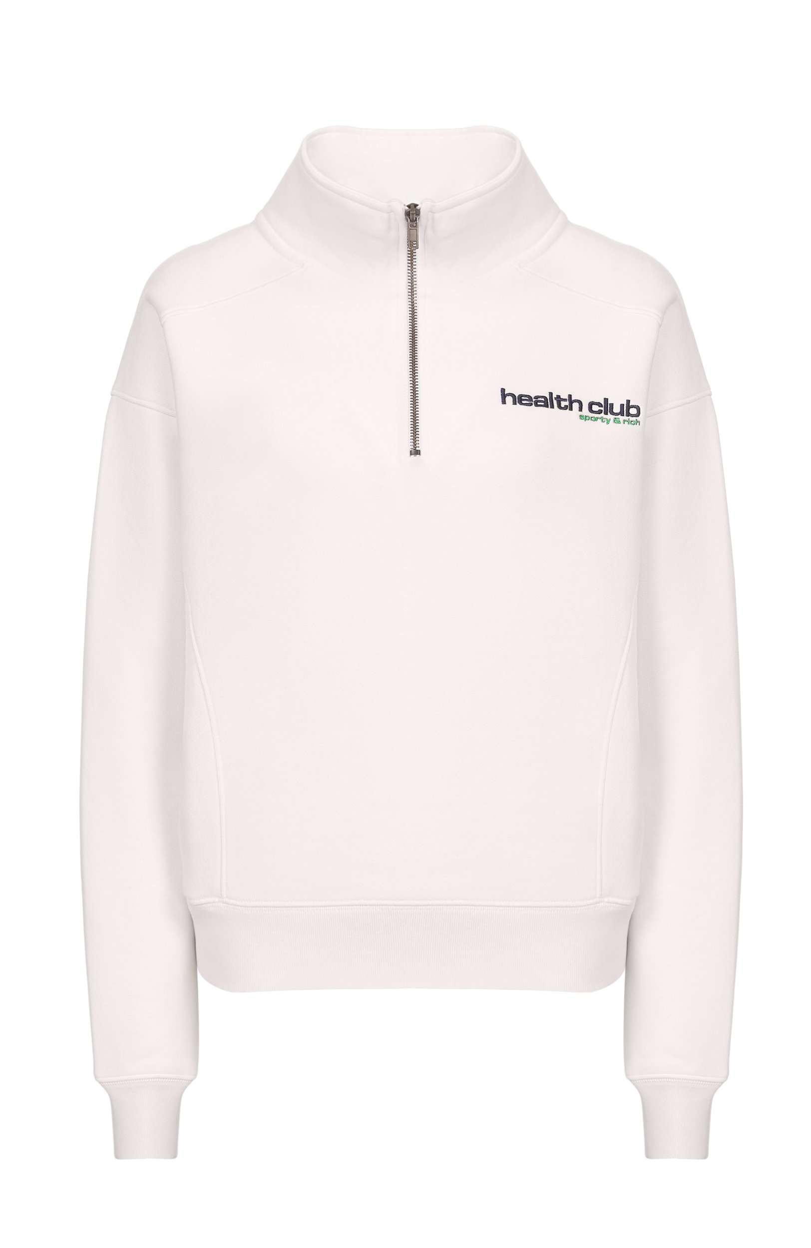 Хлопковый анорак SPORTY AND RICH белого цвета по цене 35050 руб., арт. ST09973183WH01, фото 1 Хлопковый анорак SPORTY AND RICH, арт. ST09973183WH01, фото 1