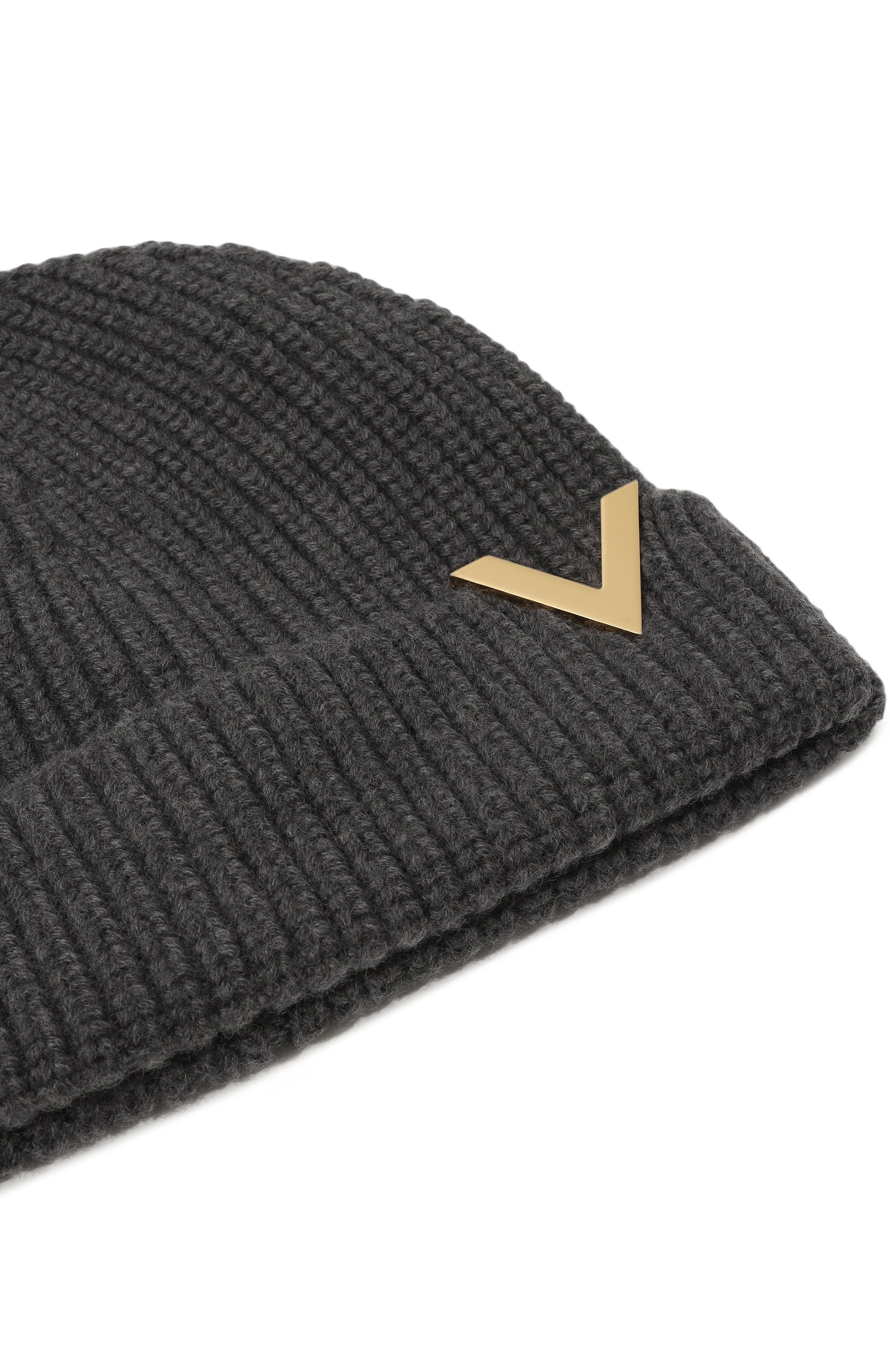 Шерстяная шапка VALENTINO серого цвета по цене 59950 руб., арт. 5W2HB01T/SUK, фото 4 Шерстяная шапка VALENTINO, арт. 5W2HB01T/SUK, фото 4