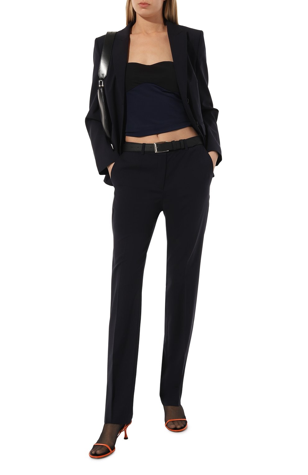 Шерстяные брюки BOSS темно-синего цвета по цене 29950 руб., арт. 50490045, фото 2 Шерстяные брюки BOSS, арт. 50490045, фото 2