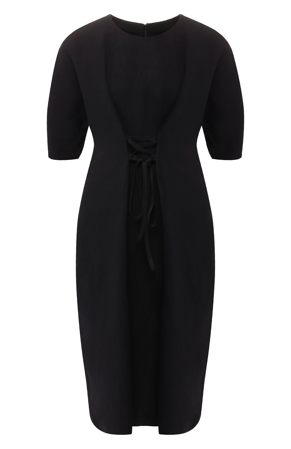 Платье из смеси вискозы и льна JIL SANDER NAVY, арт. JNWM5017A/JM4315A, фото 1