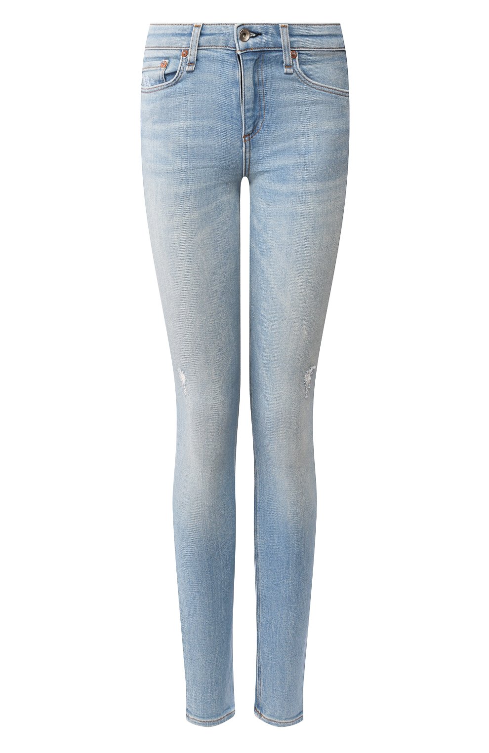 Джинсы RAG AND BONE синего цвета по цене 23950 руб., арт. WDD19F2650I0AX, фото 1 Джинсы RAG AND BONE, арт. WDD19F2650I0AX, фото 1