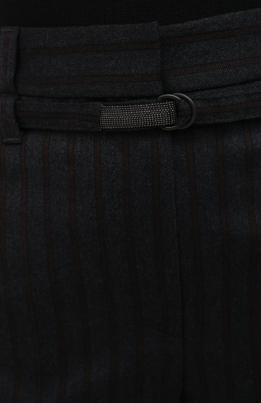 Шерстяные брюки BRUNELLO CUCINELLI коричневого цвета по цене 154000 руб., арт. MB580P7497, фото 5 Шерстяные брюки BRUNELLO CUCINELLI, арт. MB580P7497, фото 5