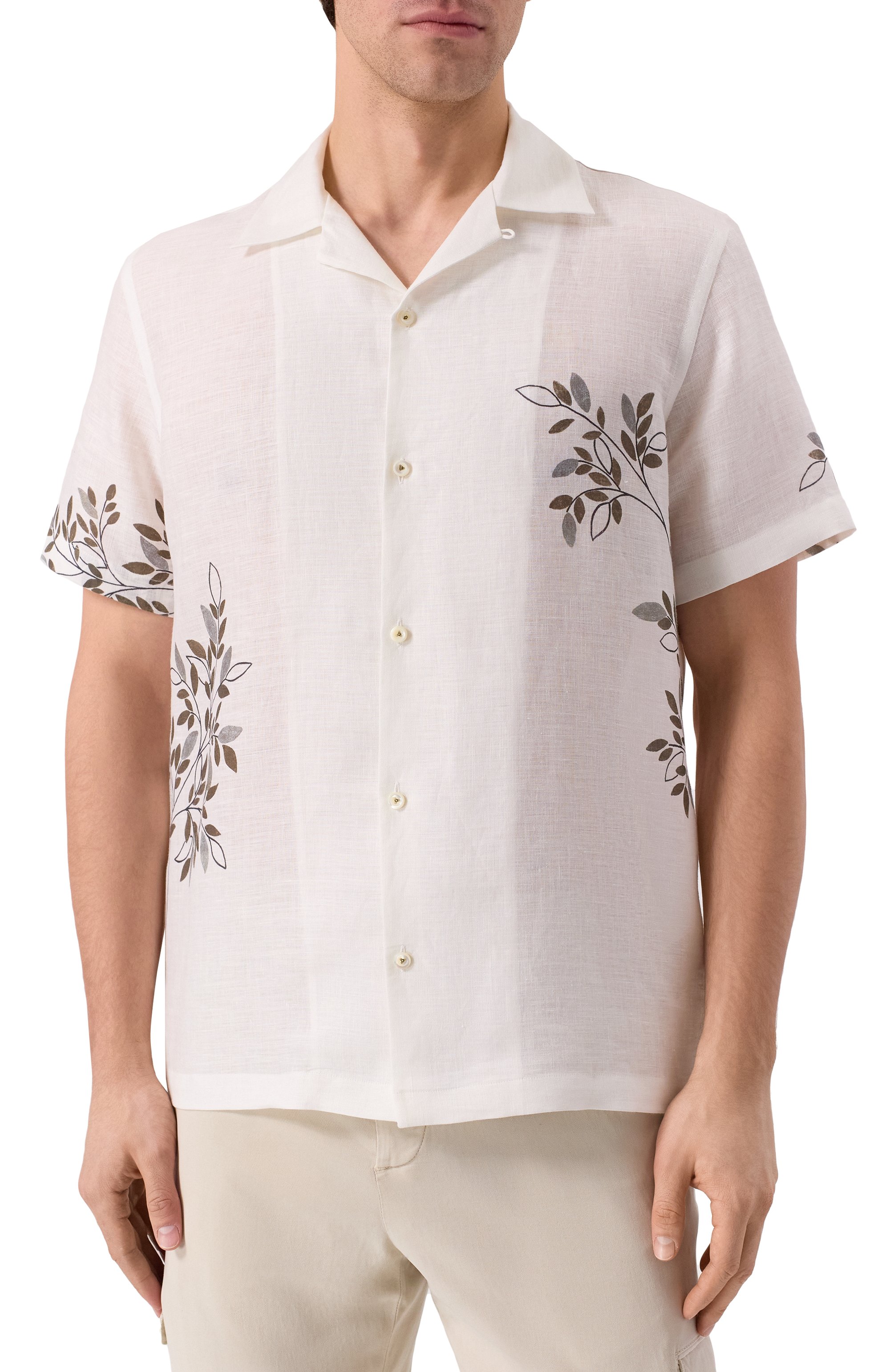 Льняная рубашка VAN LAACK белого цвета по цене 34950 руб., арт. VL-RIDU-S/170549, фото 3 Льняная рубашка VAN LAACK, арт. VL-RIDU-S/170549, фото 3