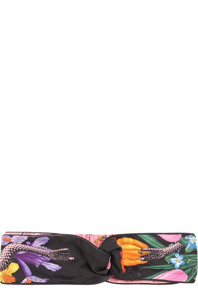 Повязка на голову из смеси шелка и хлопка с принтом GUCCI, арт. 455945/3G240, фото 1