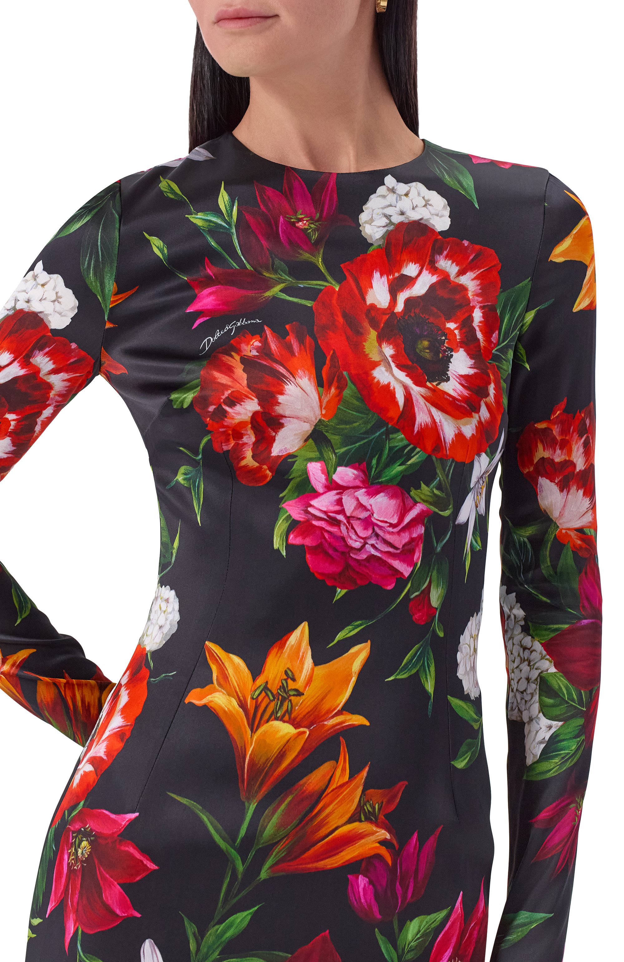 Атласное платье DOLCE & GABBANA, арт. F6GAVT/FSIB2, фото 5