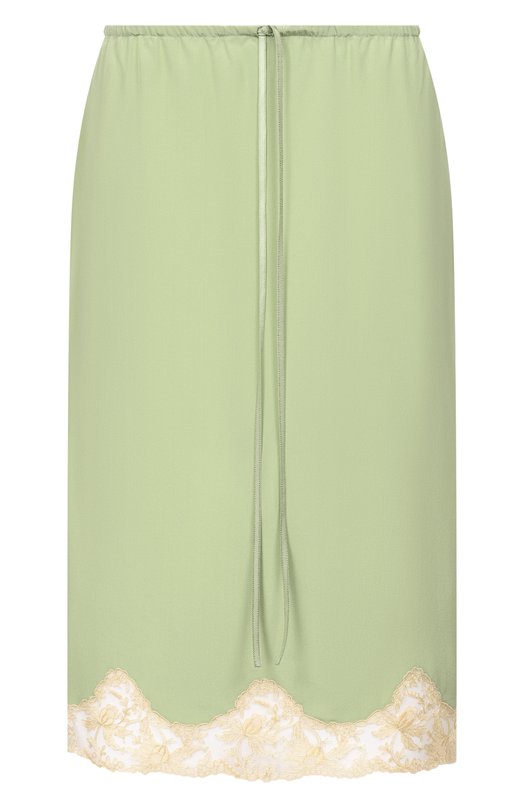Шелковая юбка Saint Laurent 856886/Y100W Зелёный 856886/Y100W