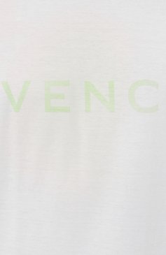 Мужская хлопк�овая футболка GIVENCHY белого цвета, арт. BM716G/3YC5 | Фото 5 (Рукава: Короткие; Материал внешний: Хлопок; Материал сплава: Проставлено; Драгоценные камни: Проставлено; Длина (для топов): Стандартные; Стили: Спорт-шик; Принт: С принтом)