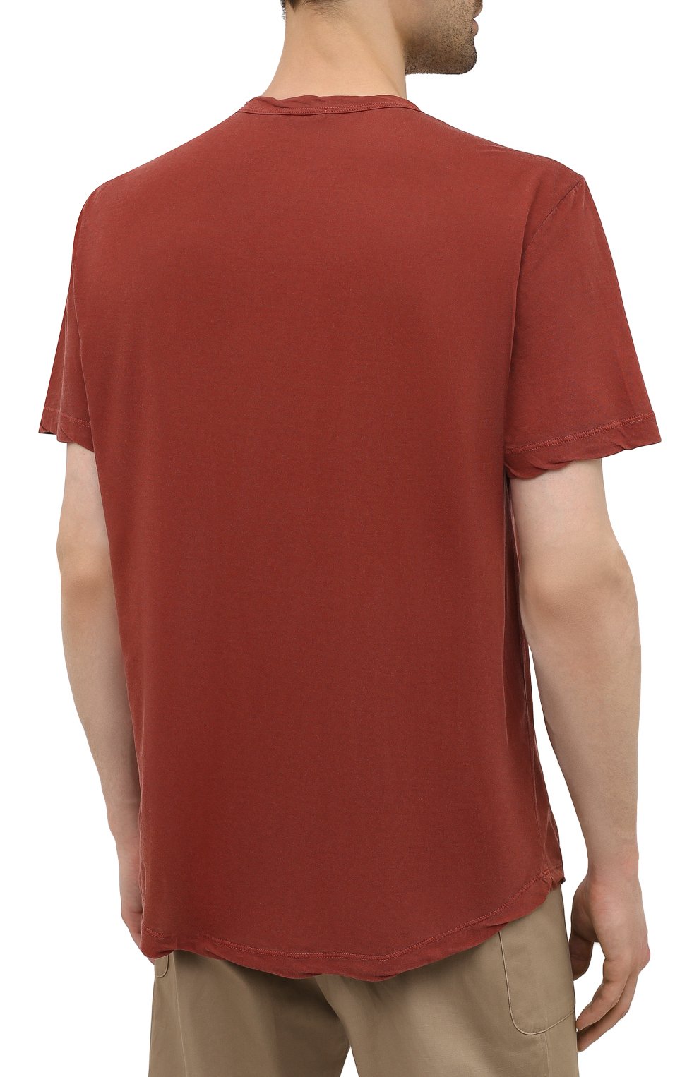 Хлопковая футболка JAMES PERSE красного цвета по цене 22400 руб., арт. MKJ3360, фото 4 Хлопковая футболка JAMES PERSE, арт. MKJ3360, фото 4