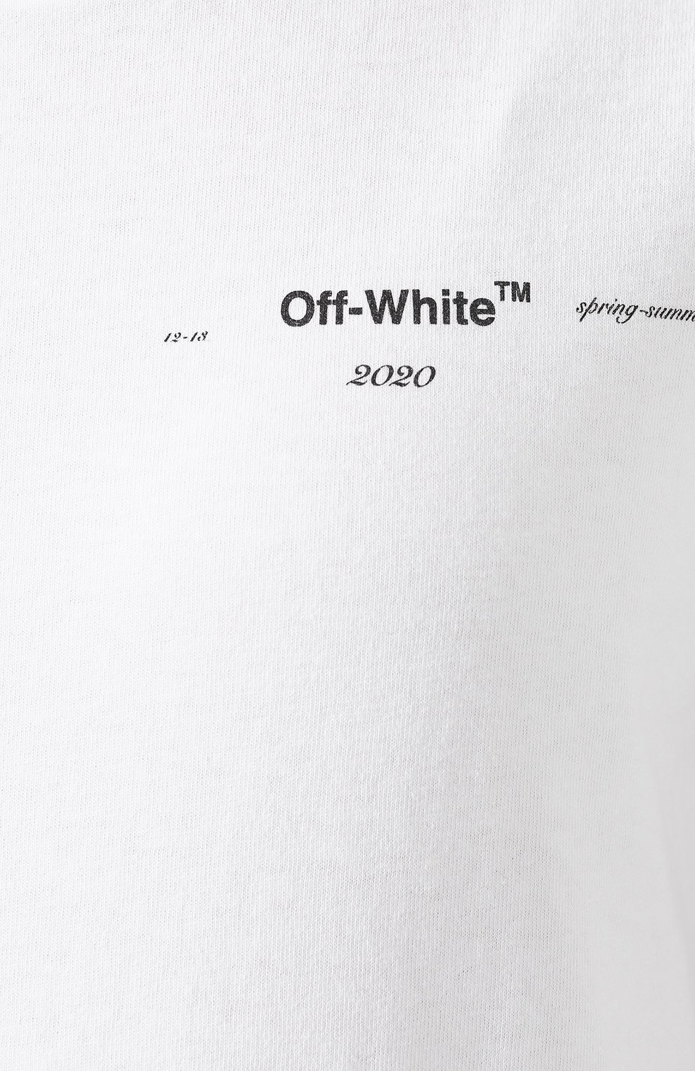 Хлопковая футболка OFF-WHITE белого цвета по цене 25500 руб., арт. 0WAA049S20JER0100184, фото 5 Хлопковая футболка OFF-WHITE, арт. 0WAA049S20JER0100184, фото 5