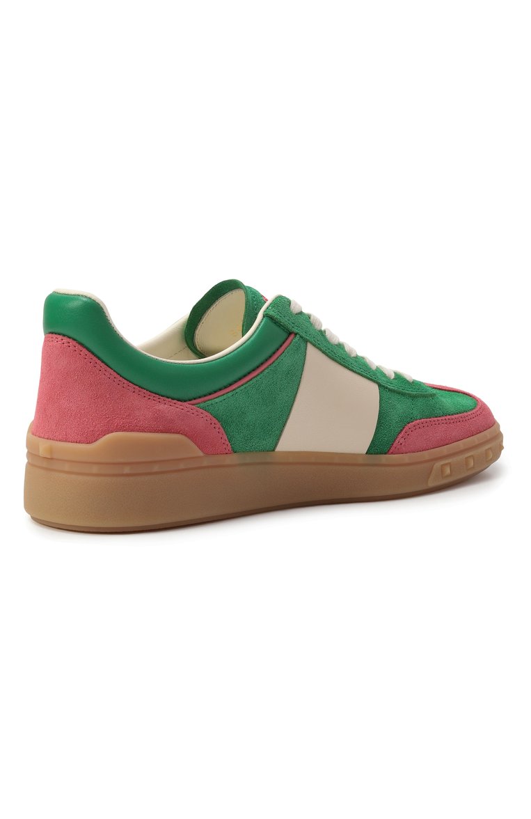 Женские замшевые кеды upvillage VALENTINO разноцветного цвета, арт. 6W2S0IL9/LAL | Фото 5 (Стили: Кэжуэл; Материал внешний: Замша, Натуральная кожа; Материал утеплителя: Без утеплителя; Материал внутренний: Натуральная кожа; Подошва: Платформа; Кросс-КТ: Низкие)