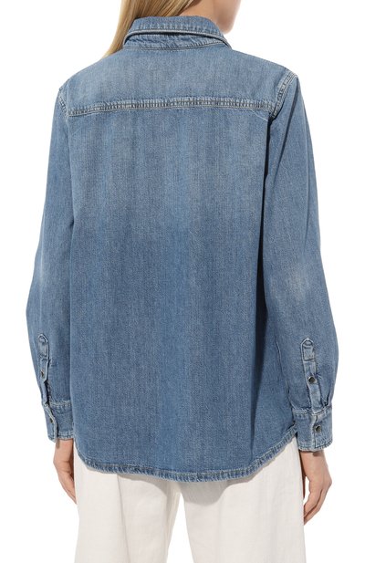 Джинсовая рубашка 7 FOR ALL MANKIND голубого цвета по цене 26500 руб., арт. JSYRC210CL, фото 4 Джинсовая рубашка 7 FOR ALL MANKIND, арт. JSYRC210CL, фото 4