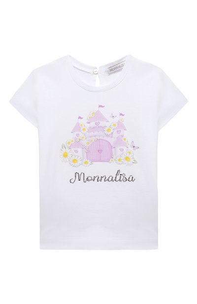 Хлопковая футболка MONNALISA, арт. 39C614.