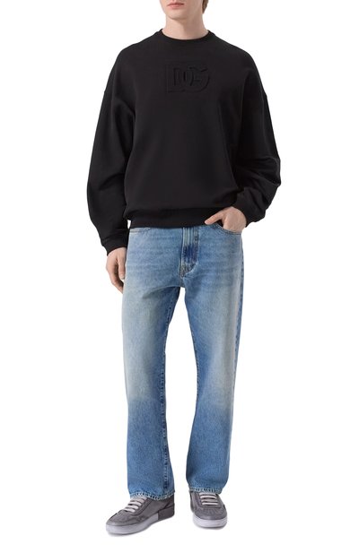 Кожаные кеды portofino DOLCE & GABBANA серого цвета по цене 89950 руб., арт. CS2378/AW467, фото 2 Кожаные кеды portofino DOLCE & GABBANA, арт. CS2378/AW467, фото 2