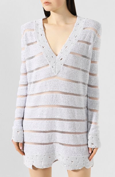 Платье BALMAIN белого цвета по цене 358000 руб., арт. RF06043/K349, фото 3 Платье BALMAIN, арт. RF06043/K349, фото 3