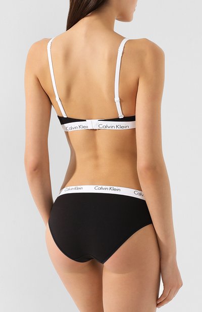 Хлопковые трусы-слипы CALVIN KLEIN черного цвета по цене 3245 руб., арт. QF1369E, фото 3 Хлопковые трусы-слипы CALVIN KLEIN, арт. QF1369E, фото 3