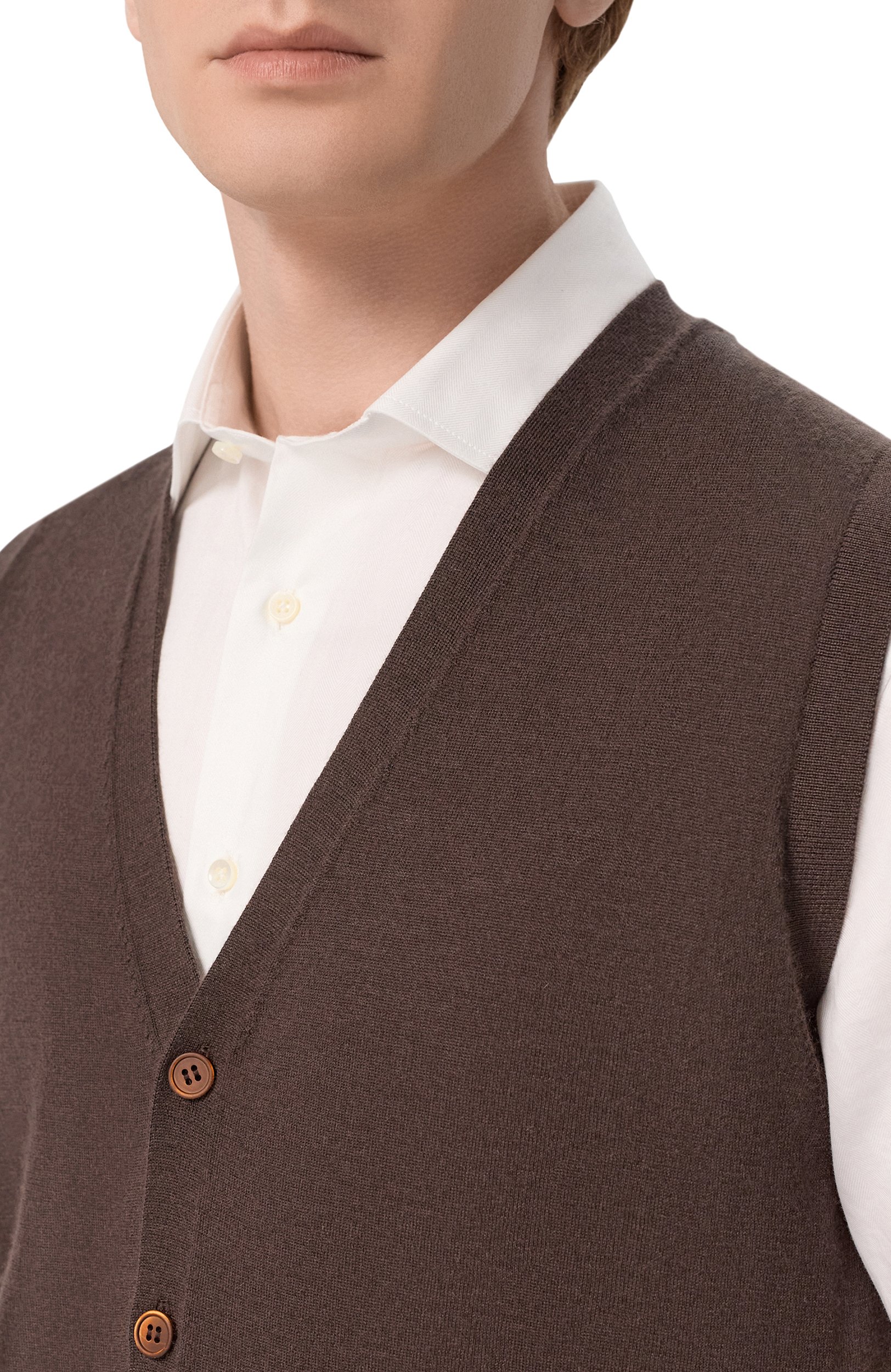 Жилет из кашемира и шелка CORNELIANI, арт. 28M536/2A25129, фото 5