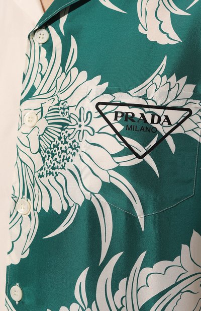 Шелковая рубашка PRADA, арт. UCS406-1ZW1-F0363-212, фото 5