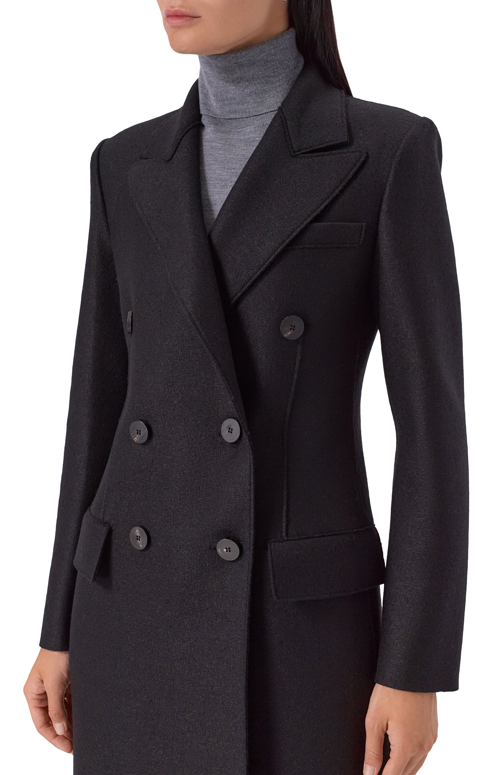 Шерстяное пальто HARRIS WHARF LONDON черного цвета по цене 135000 руб., арт. AA1604MLK, фото 5 Шерстяное пальто HARRIS WHARF LONDON, арт. AA1604MLK, фото 5