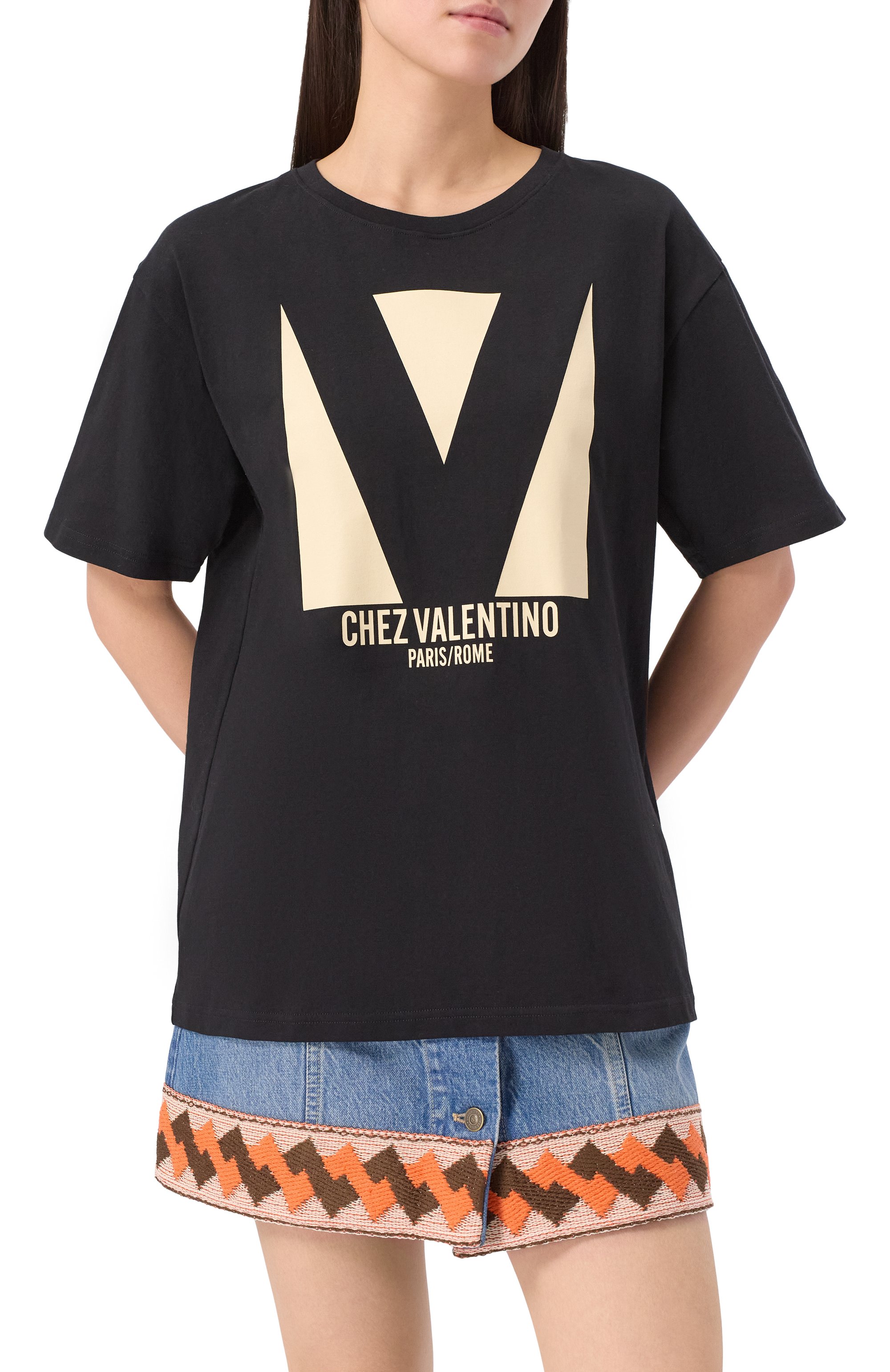 Хлопковая футболка VALENTINO, арт. 6B3MG24H95W, фото 3
