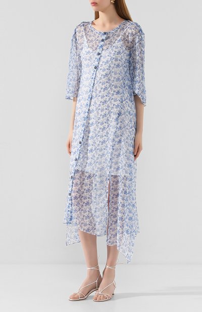Шелковое платье ACNE STUDIOS голубого цвета по цене 84750 руб., арт. A20180, фото 3 Шелковое платье ACNE STUDIOS, арт. A20180, фото 3