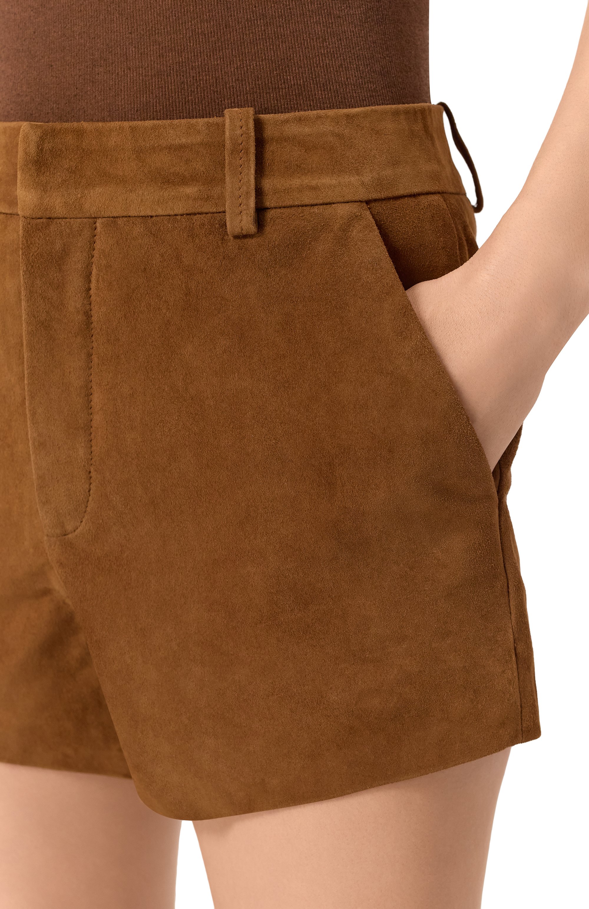 Замшевые шорты ZADIG AND VOLTAIRE, арт. RWBS01028, фото 5