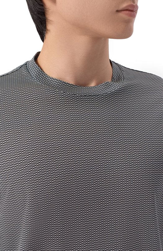 Футболка из лиоцелла и хлопка Emporio Armani EM005270/AF24857 Чёрно-белый  EM005270/AF24857 Фото 5