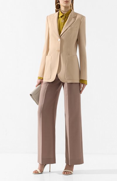Шерстяной жакет STELLA MCCARTNEY бежевого цвета по цене 127500 руб., арт. 601103/S0A41, фото 2 Шерстяной жакет STELLA MCCARTNEY, арт. 601103/S0A41, фото 2