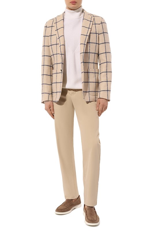 Пиджак из шерсти и шелка Nuti and Co Кремовый, фото 2