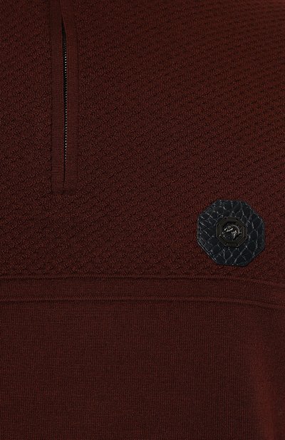 Шерстяной джемпер STEFANO RICCI бордового цвета по цене 120000 руб., арт. KE06005AL1/E24301, фото 5 Шерстяной джемпер STEFANO RICCI, арт. KE06005AL1/E24301, фото 5