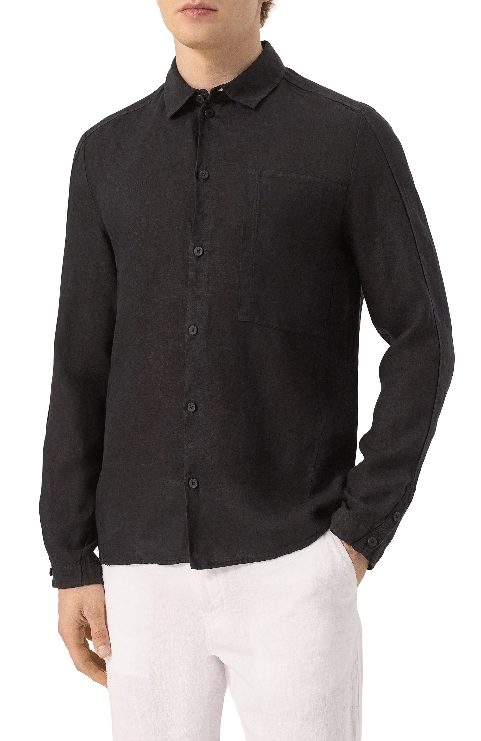 Льняная рубашка TRANSIT, арт. CFUTRZV310, фото 3