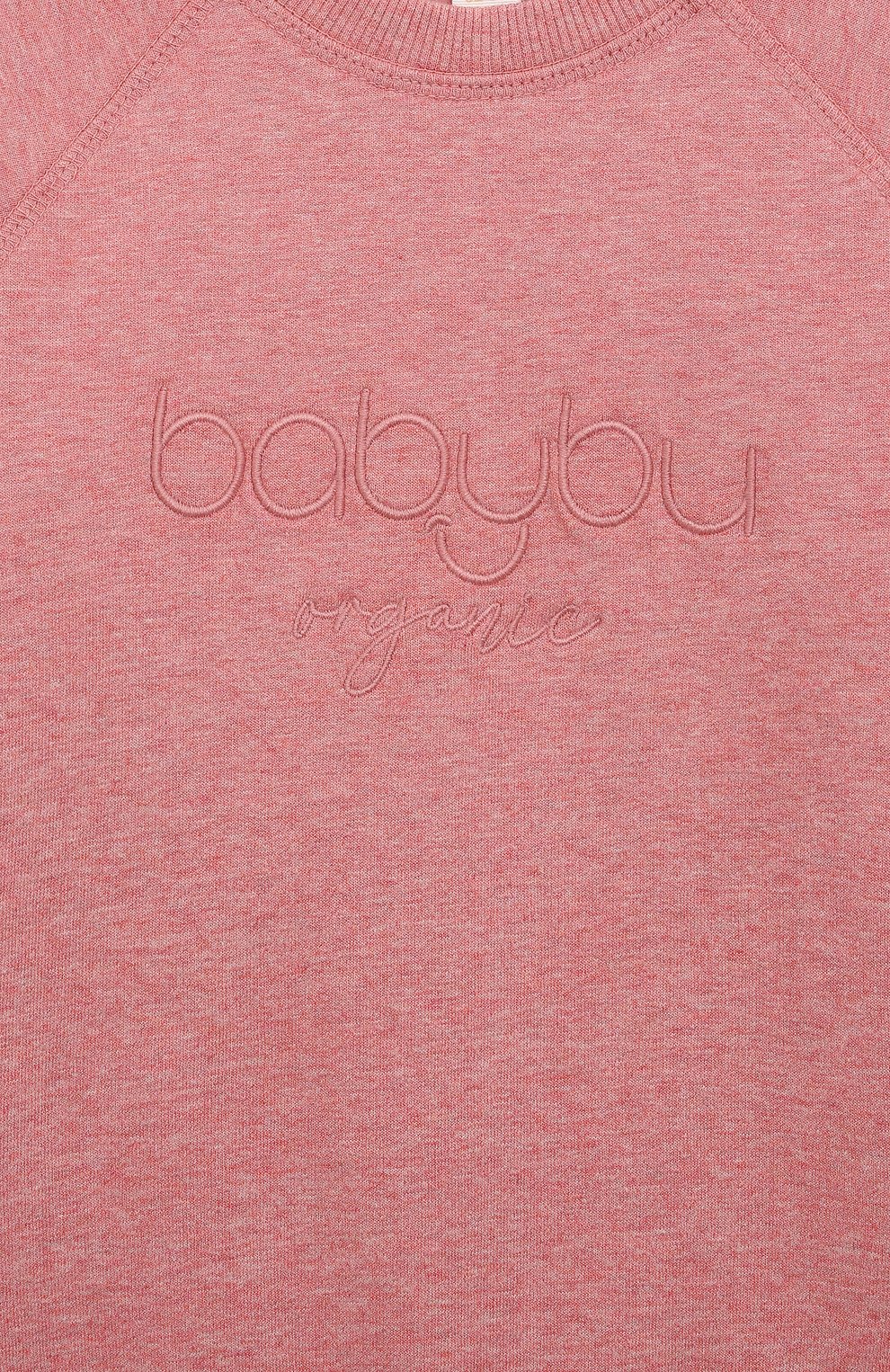 Хлопковый свитшот BABYBU темно-розового цвета по цене 4150 руб., арт. PD1000ES., фото 3 Хлопковый свитшот BABYBU, арт. PD1000ES., фото 3