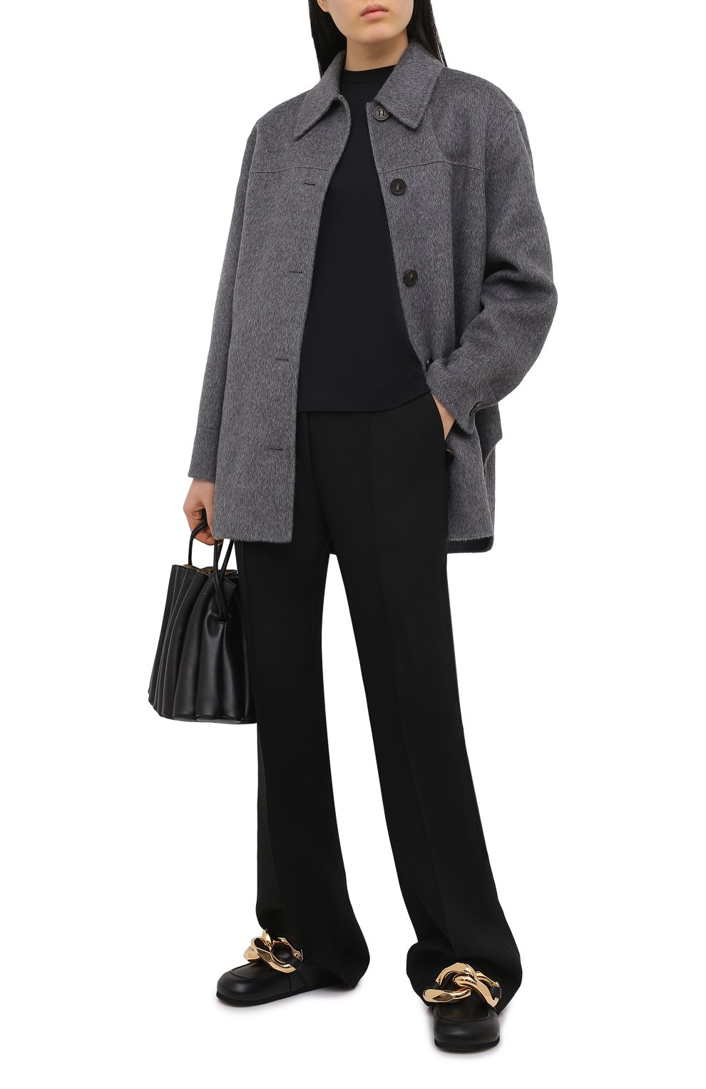 Шерстяная куртка ACNE STUDIOS серого цвета по цене 109000 руб., арт. A90338, фото 2 Шерстяная куртка ACNE STUDIOS, арт. A90338, фото 2