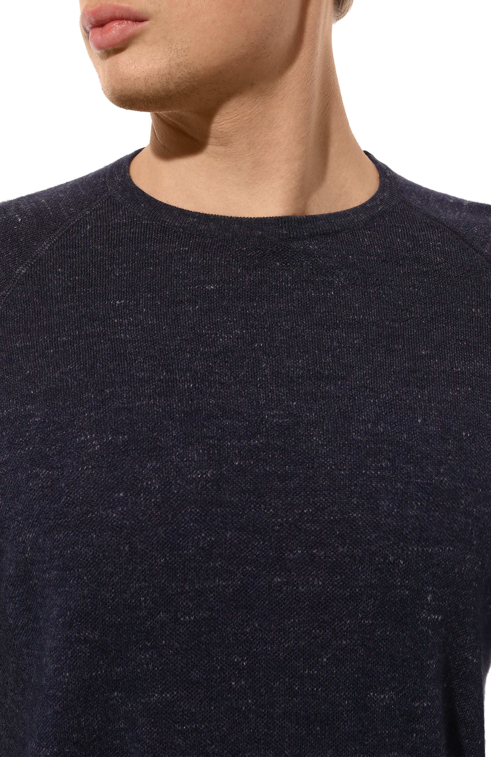 Джемпер из шелка и хлопка ZILLI темно-синего цвета по цене 119000 руб., арт. KRN003M0345VHEMS0, фото 5 Джемпер из шелка и хлопка ZILLI, арт. KRN003M0345VHEMS0, фото 5