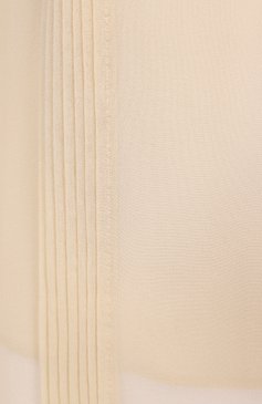Женская шелковая блузка MAX MARA STUDIO бежевого цвета, арт. VALDAI | Фото 6 (Материал внешний: Шелк; Длина (для топов): Стандартные; Принт: Без принта; Женское Кросс-КТ: Блуза-одежда; Рукава: Длинные; Стили: Кэжуэл)