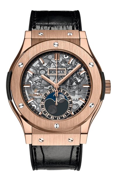 Мужские часы classic fusion aerofusion moonphase king gold HUBLOT, арт. 517.OX.0180.LR