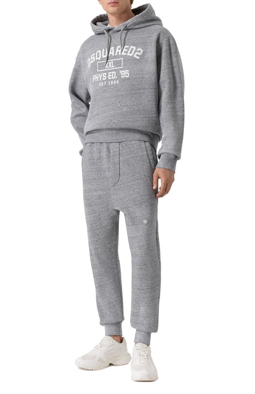 Хлопковое худи Dsquared2 S74GU0894/S25477 Серый  S74GU0894/S25477 Фото 2